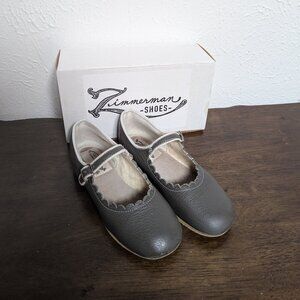 Zimmerman Shoes, scalloped mary jane, dark grey, Size 11M (~US size 12)